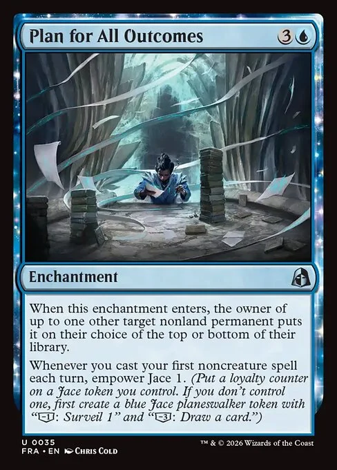 Plan for All Outcomes, original Magic card illustrated by Chris Cold