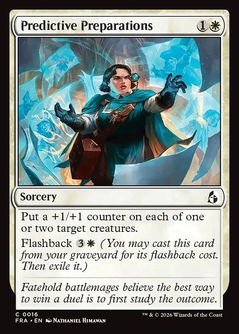 Predictive Preparations, original Magic card illustrated by Nathaniel Himawan