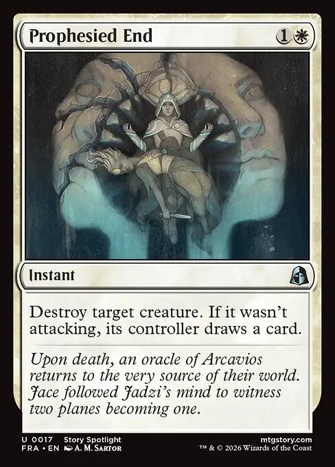 Prophesied End, original Magic card illustrated by A. M. Sartor