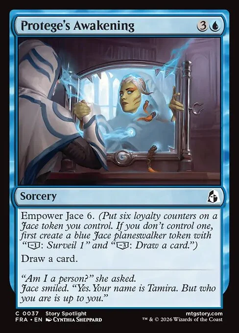 Protege's Awakening, original Magic card illustrated by Cynthia Sheppard