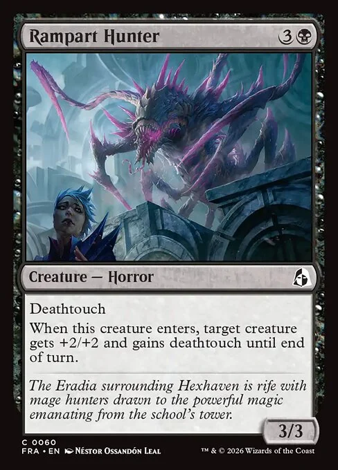 Rampart Hunter, original Magic card illustrated by Néstor Ossandón Leal