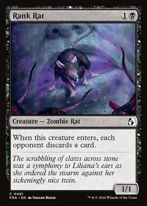 Rank Rat, original Magic card illustrated by Johann Bodin