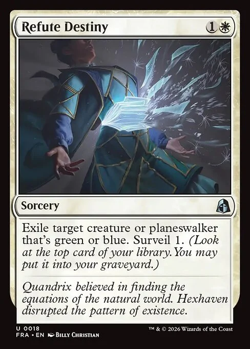 Refute Destiny, original Magic card illustrated by Billy Christian