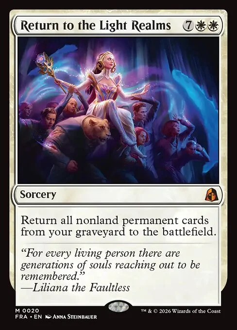 Return to the Light Realms, original Magic card illustrated by Anna Steinbauer
