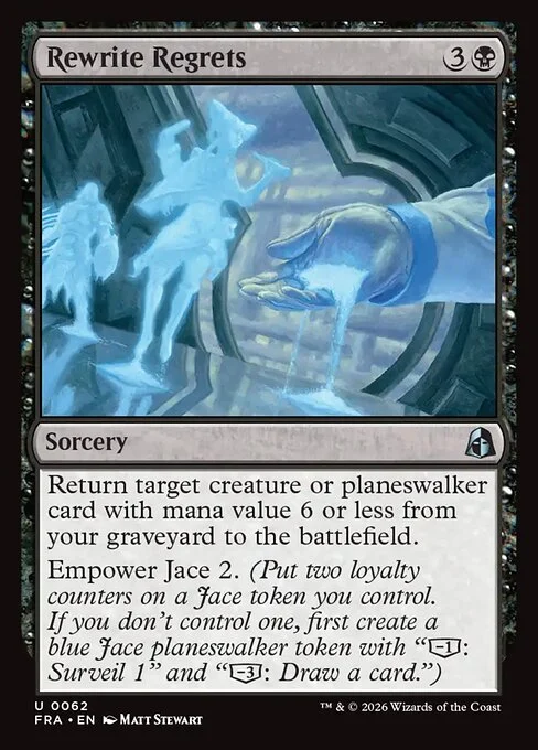 Rewrite Regrets, original Magic card illustrated by Matt Stewart