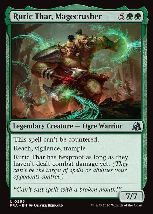 Ruric Thar, Magecrusher, original Magic card illustrated by Olivier Bernard