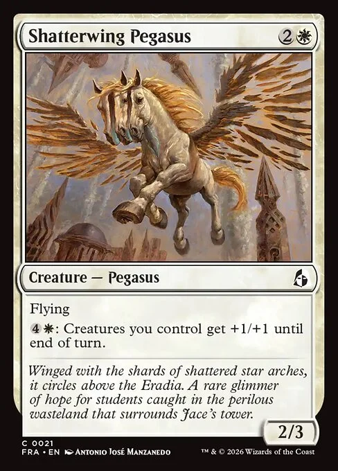 Shatterwing Pegasus, original Magic card illustrated by Antonio José Manzanedo