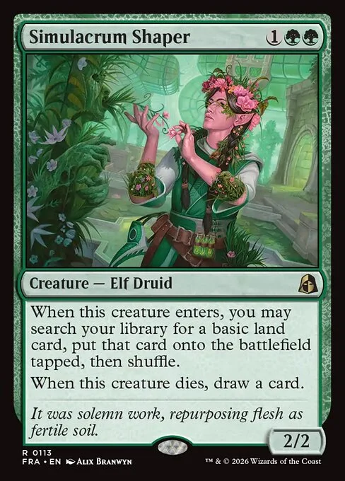 Simulacrum Shaper, original Magic card illustrated by Alix Branwyn