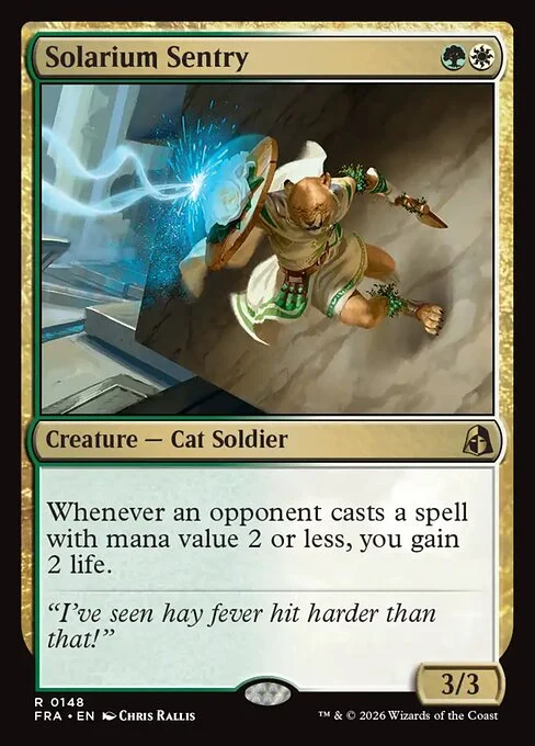 Solarium Sentry, original Magic card illustrated by Chris Rallis