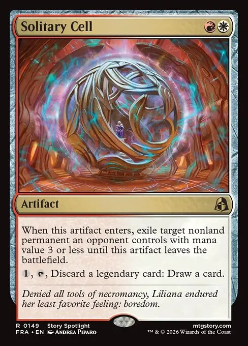 Solitary Cell, original Magic card illustrated by Andrea Piparo