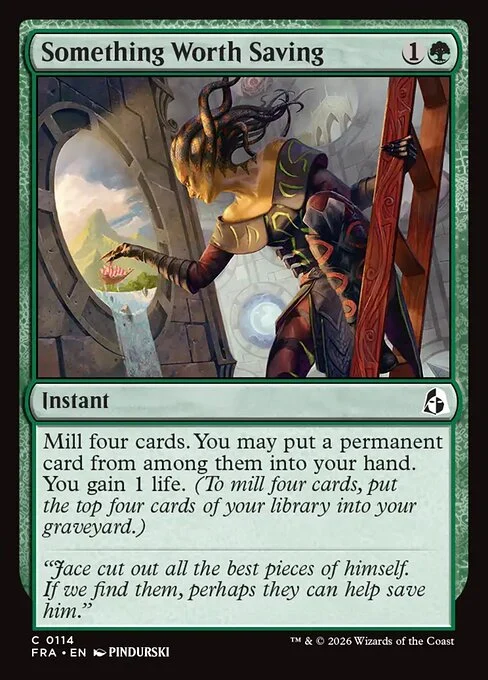 Something Worth Saving, original Magic card illustrated by PINDURSKI
