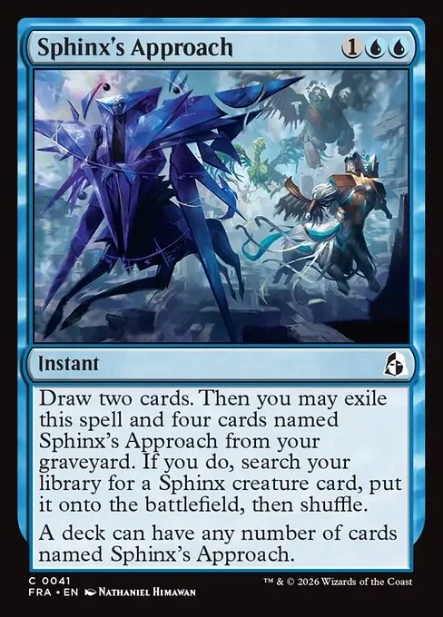 Sphinx's Approach, original Magic card illustrated by Nathaniel Himawan
