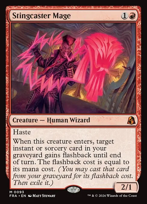 Stingcaster Mage, original Magic card illustrated by Matt Stewart