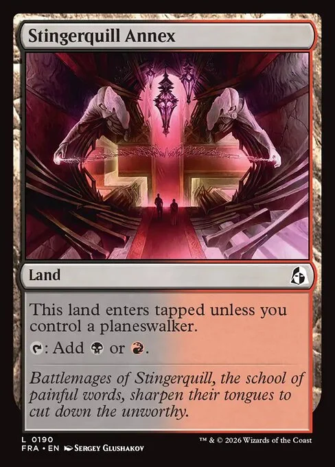 Stingerquill Annex, original Magic card illustrated by Sergey Glushakov