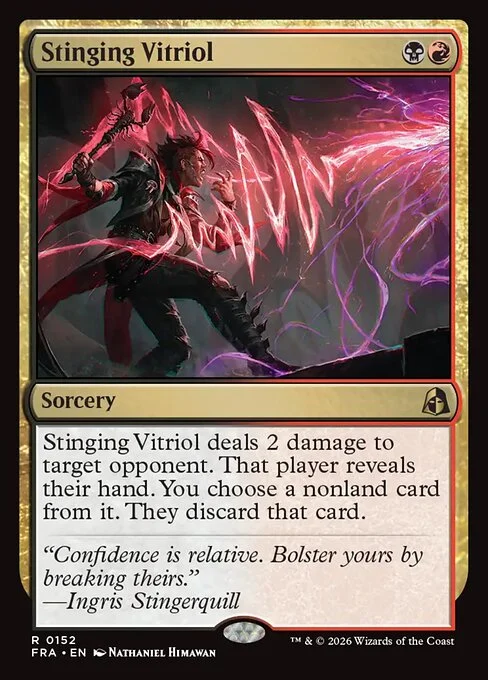 Stinging Vitriol, original Magic card illustrated by Nathaniel Himawan