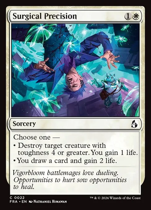 Surgical Precision, original Magic card illustrated by Nathaniel Himawan