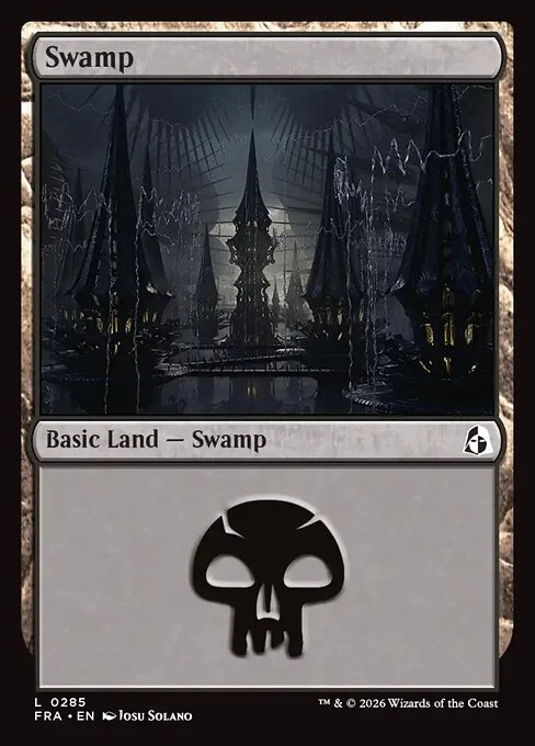 Swamp, original Magic card illustrated by Josu Solano
