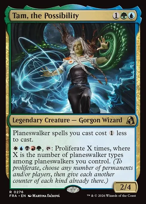 Tam, the Possibility, original Magic card illustrated by Martina Fačková