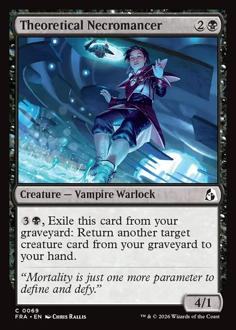 Theoretical Necromancer, original Magic card illustrated by Chris Rallis