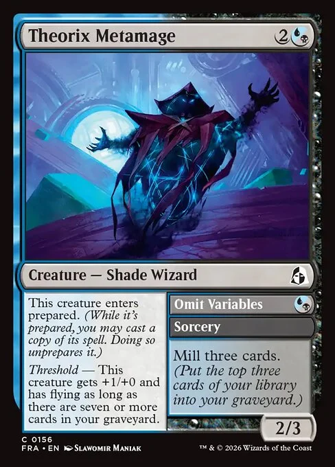 Theorix Metamage // Omit Variables, original Magic card illustrated by Slawomir Maniak