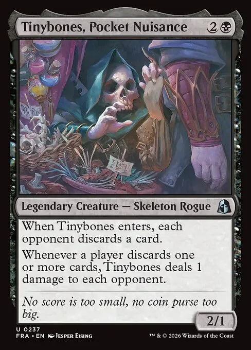 Tinybones, Pocket Nuisance, original Magic card illustrated by Jesper Ejsing