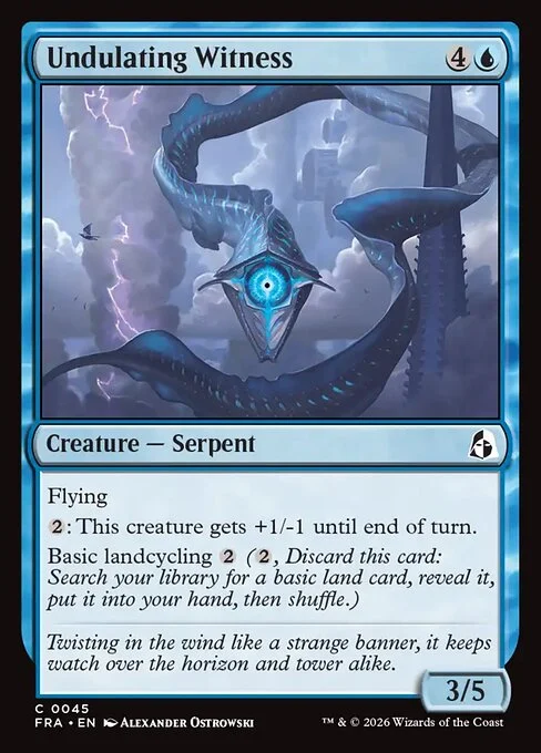 Undulating Witness, original Magic card illustrated by Alexander Ostrowski