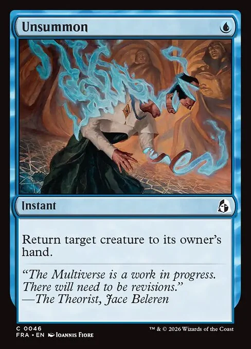 Unsummon, original Magic card illustrated by Ioannis Fiore