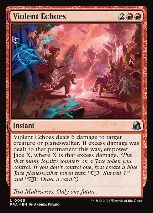 Violent Echoes, original Magic card illustrated by Andrea Piparo