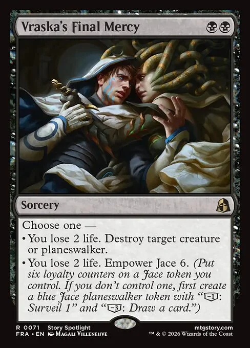 Vraska's Final Mercy, original Magic card illustrated by Magali Villeneuve