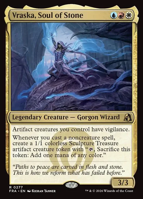 Vraska, Soul of Stone, original Magic card illustrated by Kieran Yanner