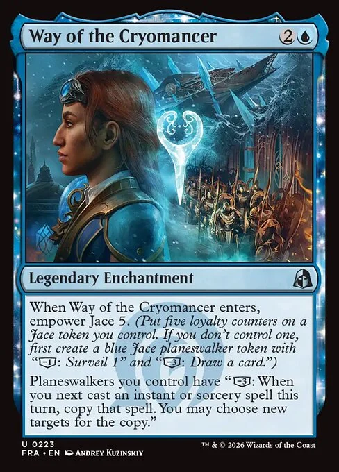 Way of the Cryomancer, original Magic card illustrated by Andrey Kuzinskiy