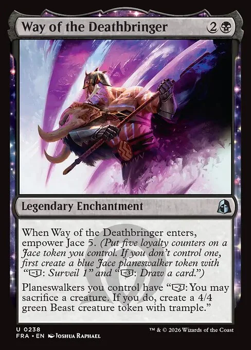 Way of the Deathbringer, original Magic card illustrated by Joshua Raphael