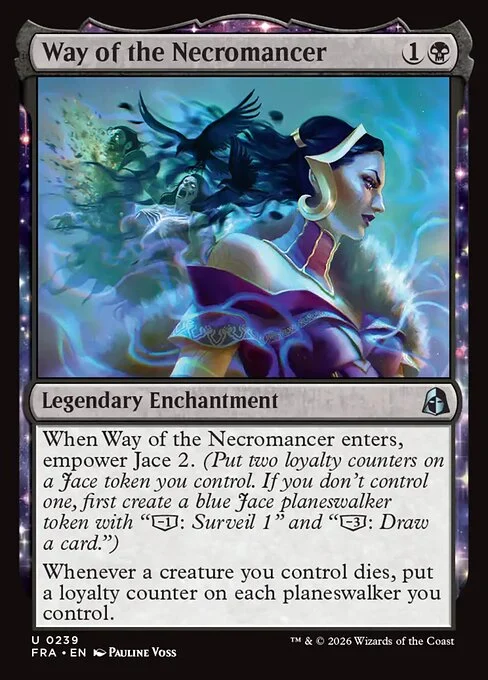 Way of the Necromancer, original Magic card illustrated by Pauline Voss