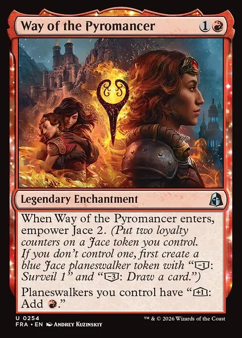 Way of the Pyromancer, original Magic card illustrated by Andrey Kuzinskiy