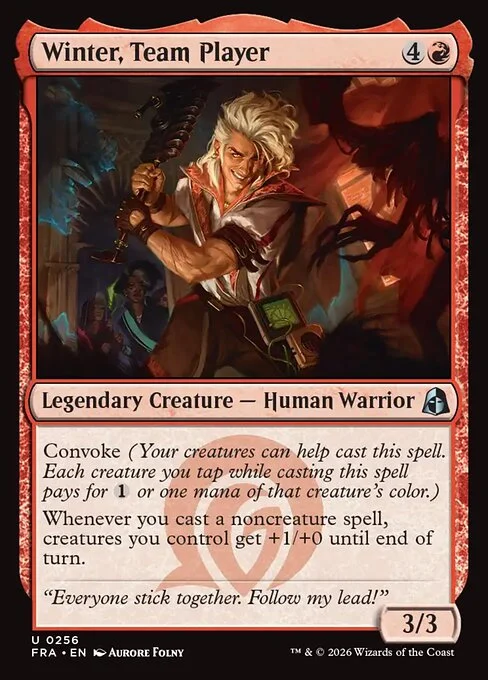 Winter, Team Player, original Magic card illustrated by Aurore Folny