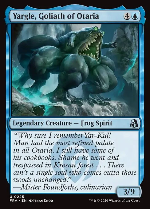 Yargle, Goliath of Otaria, original Magic card illustrated by Jehan Choo