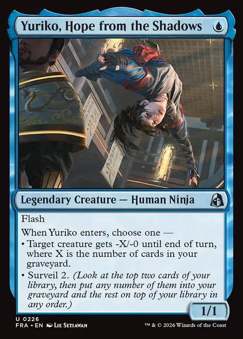 Yuriko, Hope from the Shadows, original Magic card illustrated by Lie Setiawan
